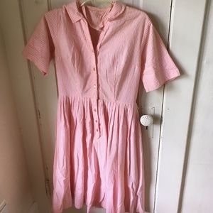 Vintage Pink Striped Dress
